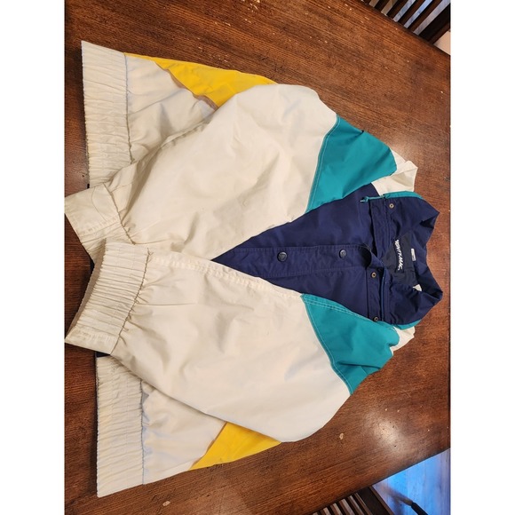 Vintage 80's Mighty Mac Jacket Windbreaker Fall Full Zip Mens Sz L - Picture 4 of 10